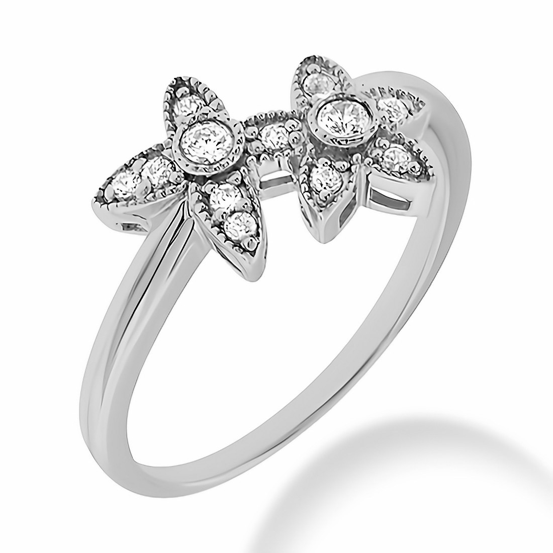 Diamond Floral Engagement Ring, Rose Flower Solitaire Anniversary Ring  Unique 1.01 Carat GIA Certified 14K Rose